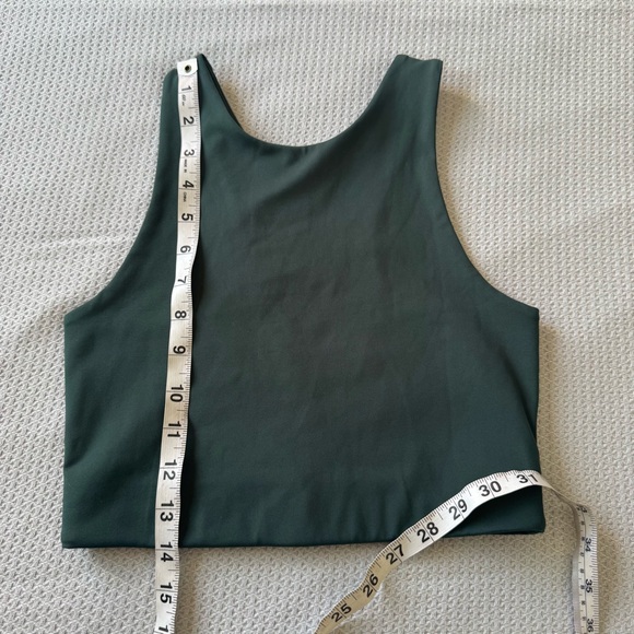 Girlfriend Collective Dylan High Neck Racerback Sports Bra Moss Green size Small - Picture 6 of 8